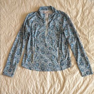 Laura Ashley Blue Fitted Floral Long Sleeve Women’s Sweatshirt